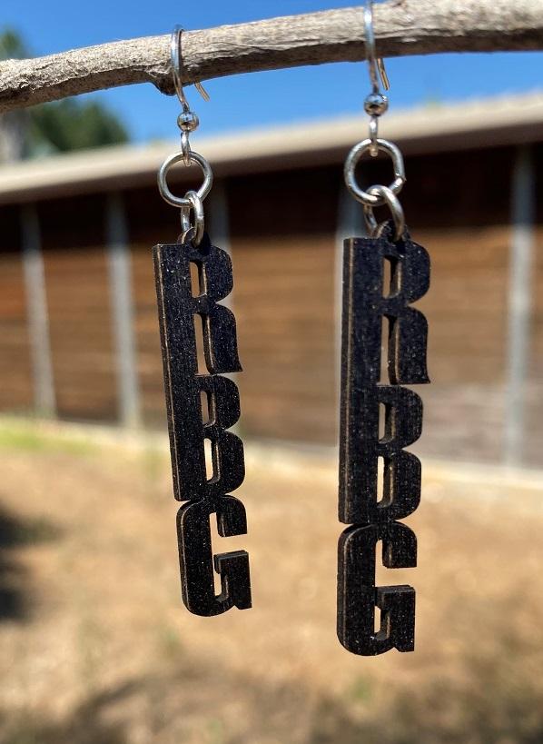 RBG Letter Earrings #T213 | Red Sunflower