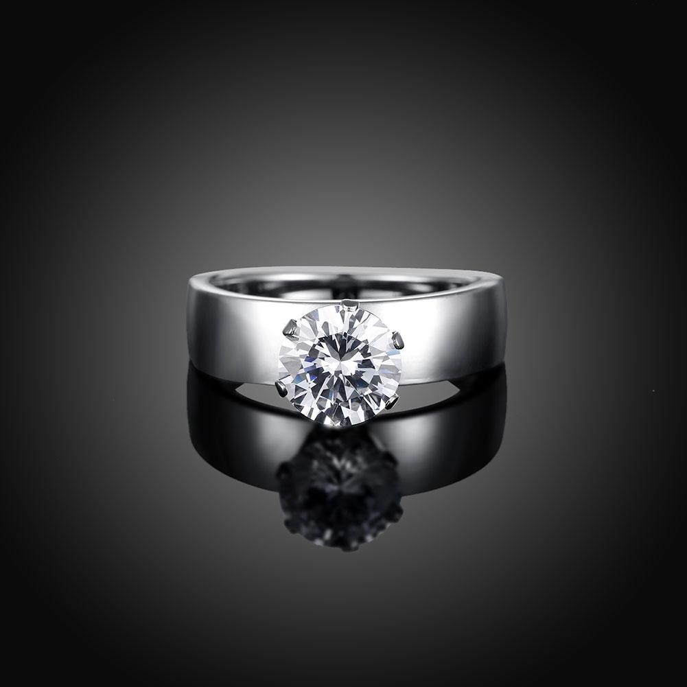 Single Solitaire  Elements Stainless Steel Ring