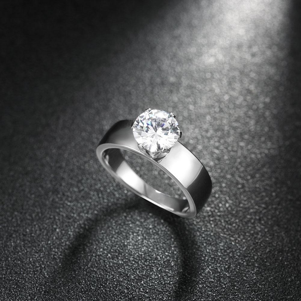 Single Solitaire  Elements Stainless Steel Ring