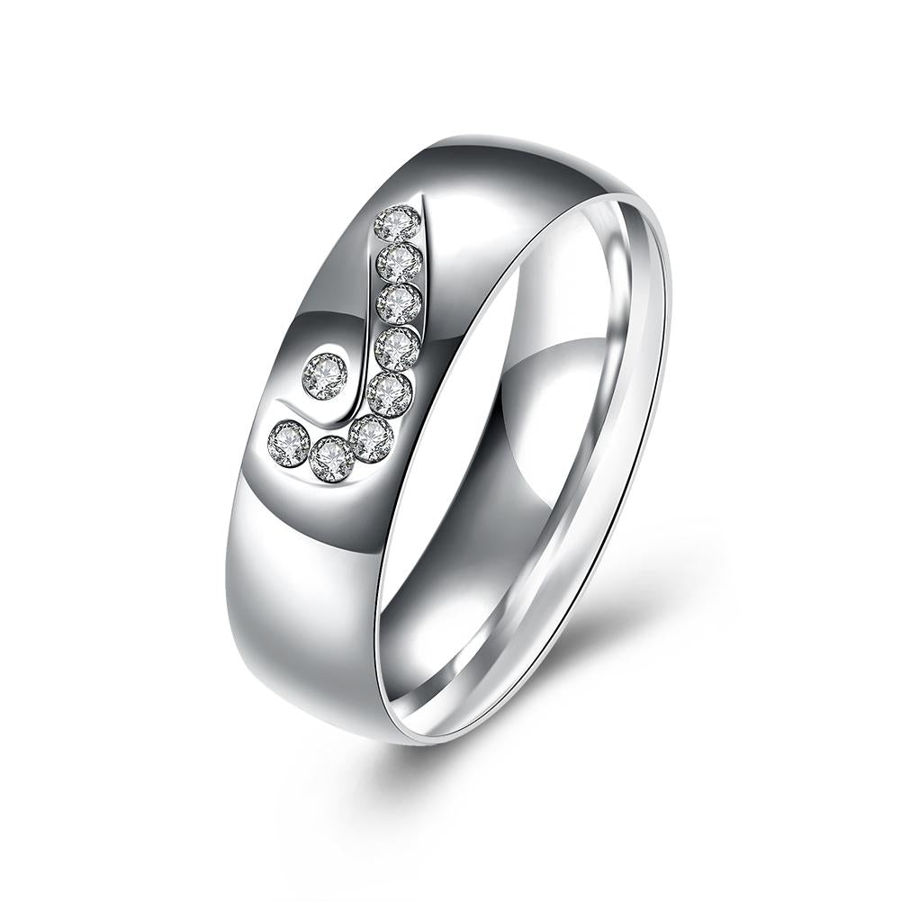 Elements Curved 316L Stainless Steel Ring | Silver Milo