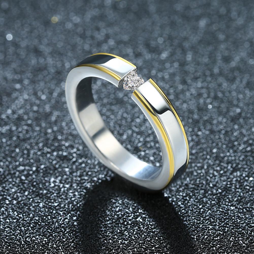 316L Stainless Steel Mini  Goldtone Lining Ring