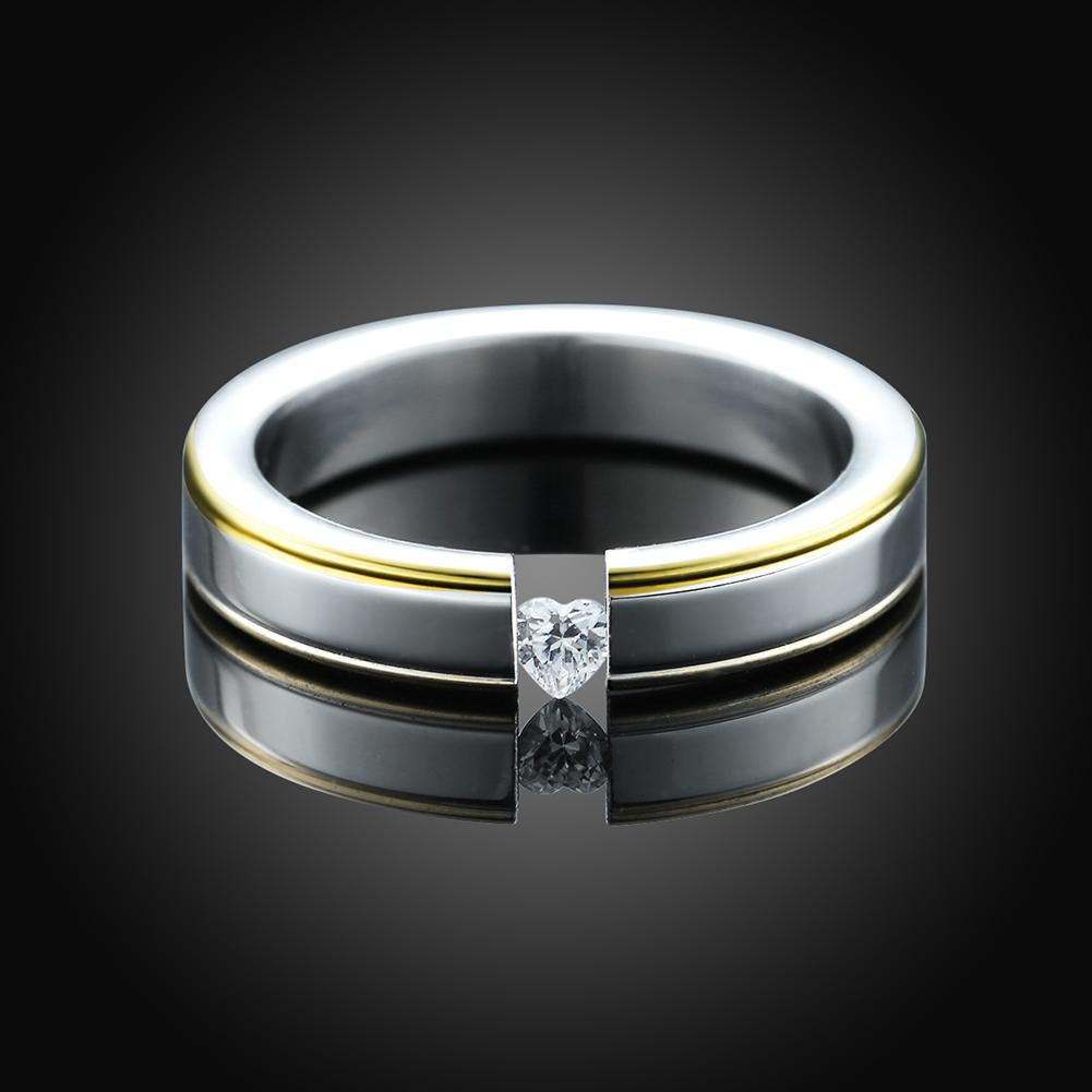 316L Stainless Steel Mini  Goldtone Lining Ring