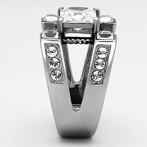 Men Stainless Steel Cubic Zirconia Rings TK1072