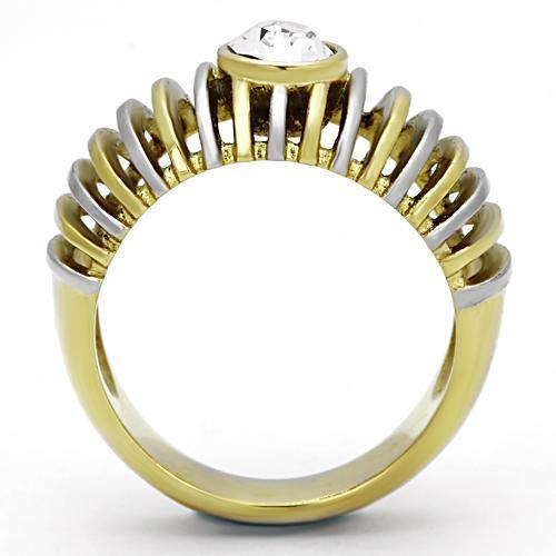 Women Stainless Steel Synthetic Crystal Rings