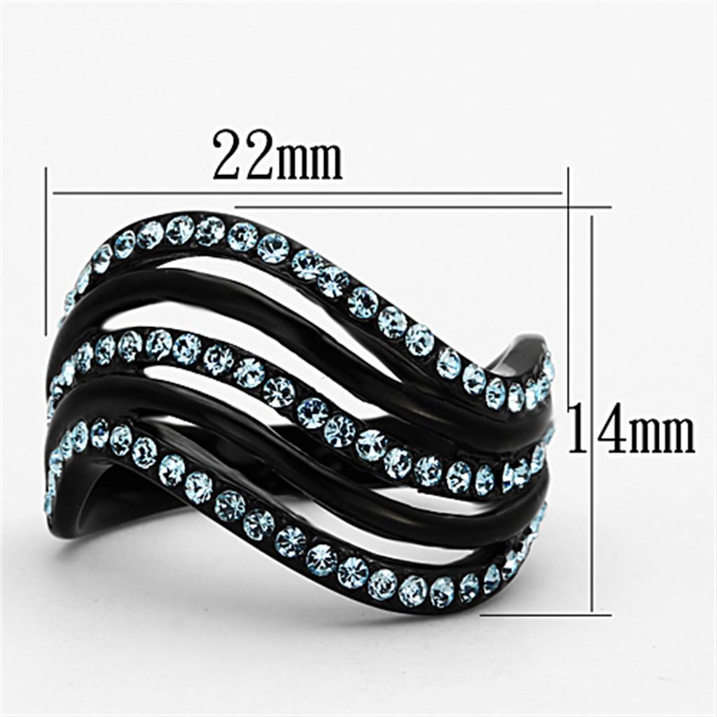 Women Stainless Steel Synthetic Crystal Rings