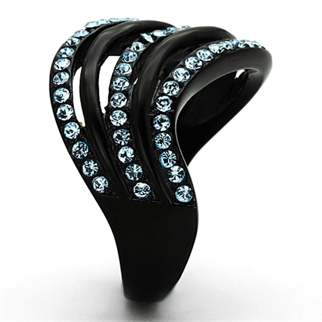 Women Stainless Steel Synthetic Crystal Rings