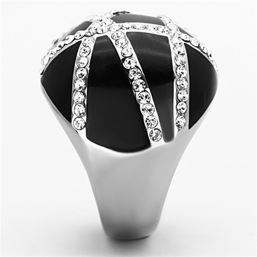 TK1306 - High polished (no plating) Stainless Steel Ring with Top