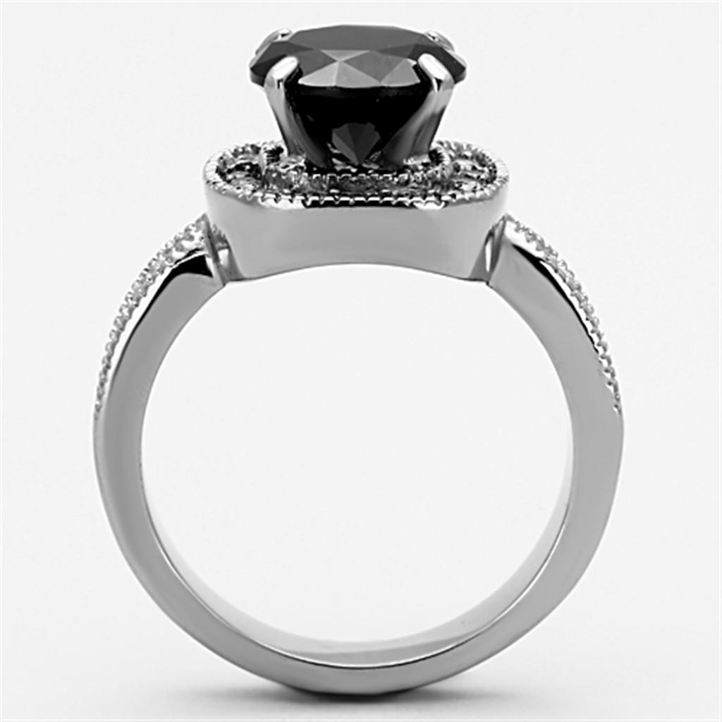 Women Stainless Steel Cubic Zirconia Rings TK1322