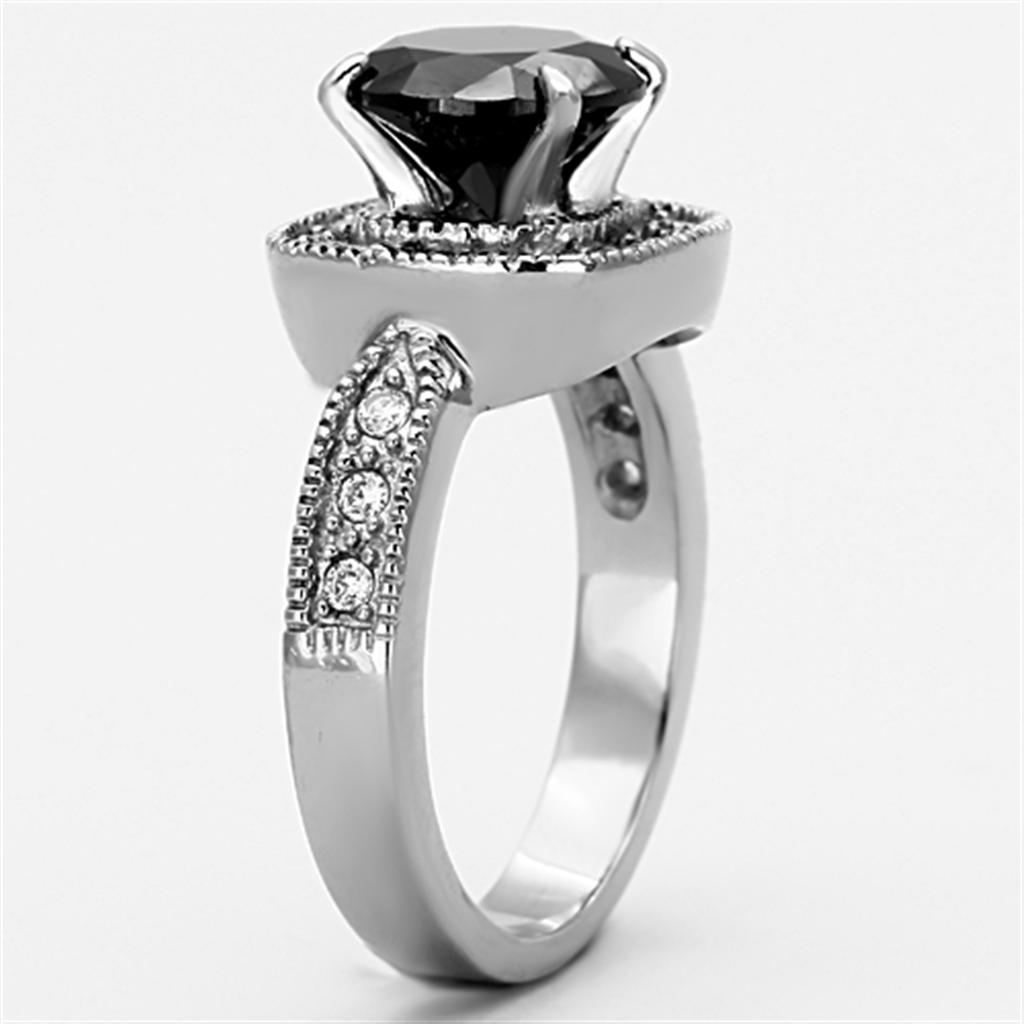 Women Stainless Steel Cubic Zirconia Rings TK1322