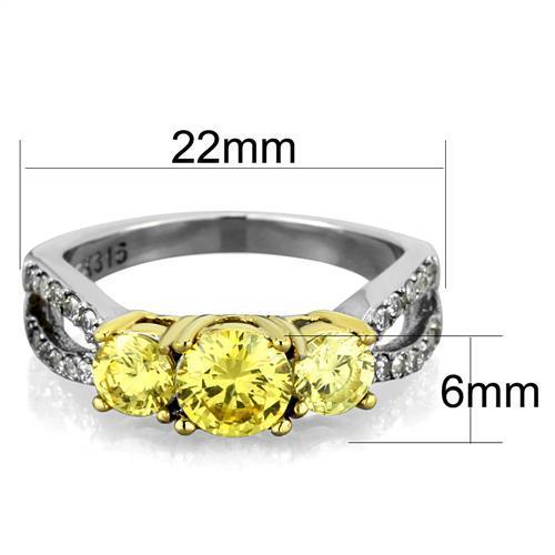 Women Stainless Steel Cubic Zirconia Rings TK1795