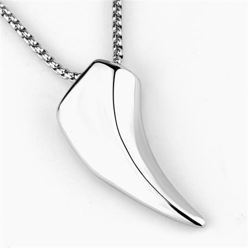 TK2006 - High polished (no plating) Stainless Steel Necklace with No