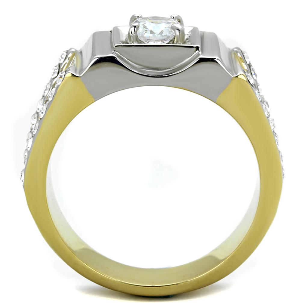 Men Stainless Steel Cubic Zirconia Rings TK2049