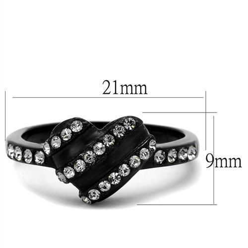 Women Stainless Steel Synthetic Crystal Rings