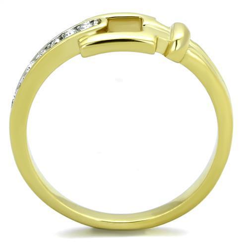 Women Stainless Steel Synthetic Crystal Rings