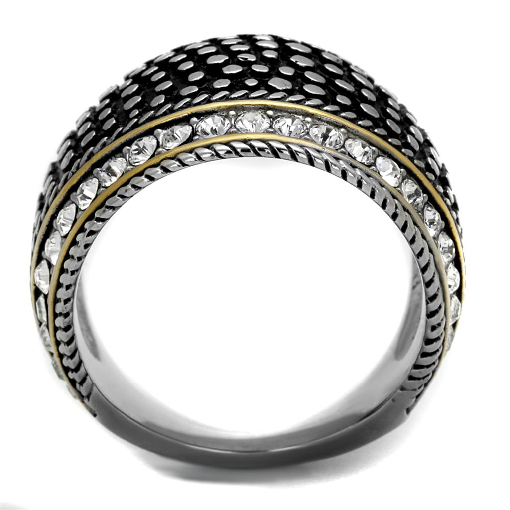 Women Stainless Steel Synthetic Crystal Rings