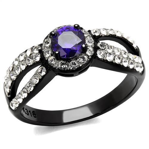 Women Stainless Steel Cubic Zirconia Rings TK2653 | Lavender Birch