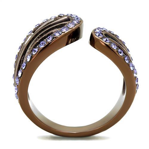 Women Stainless Steel Synthetic Crystal Rings