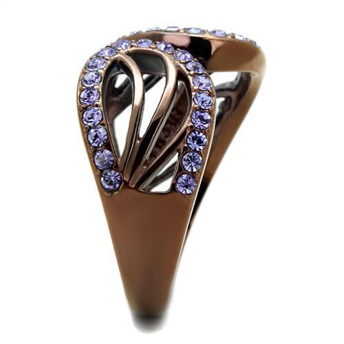 Women Stainless Steel Synthetic Crystal Rings