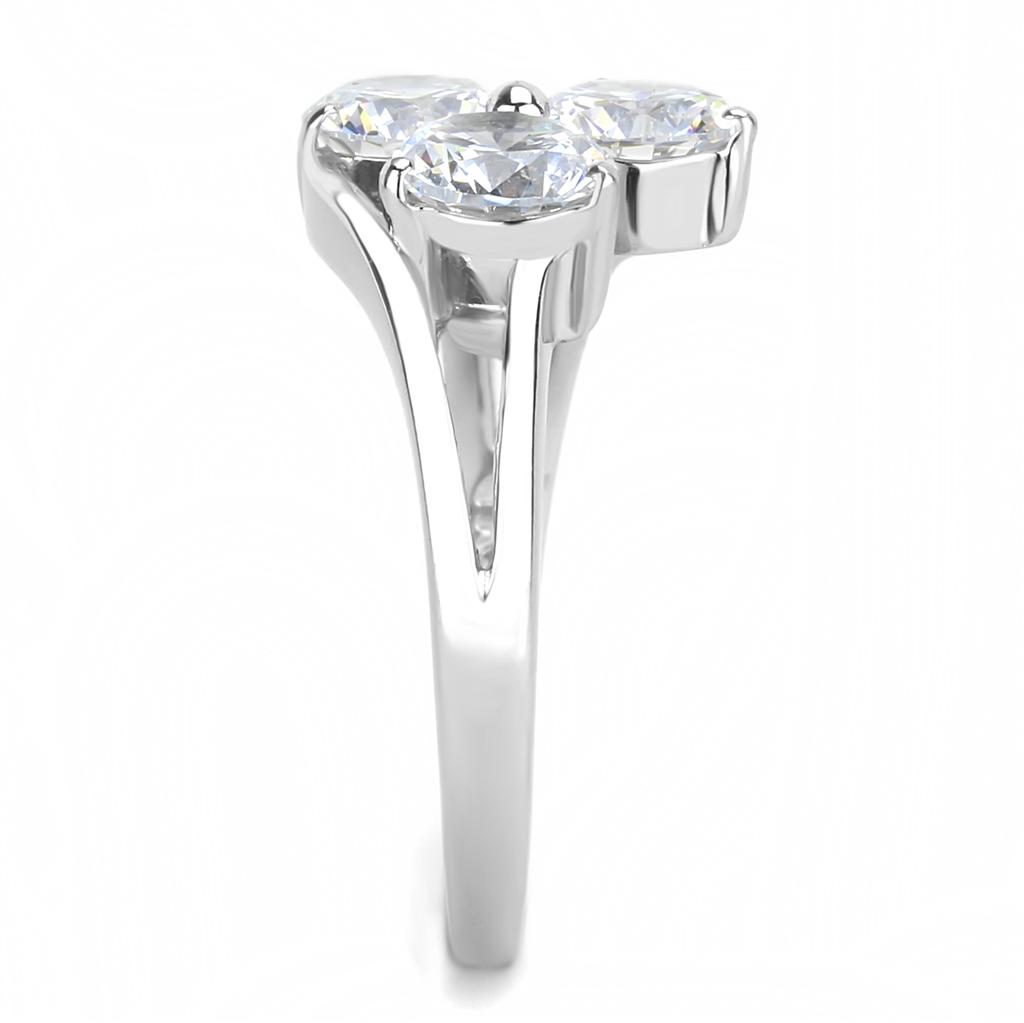 Women Stainless Steel Cubic Zirconia Rings TK3430