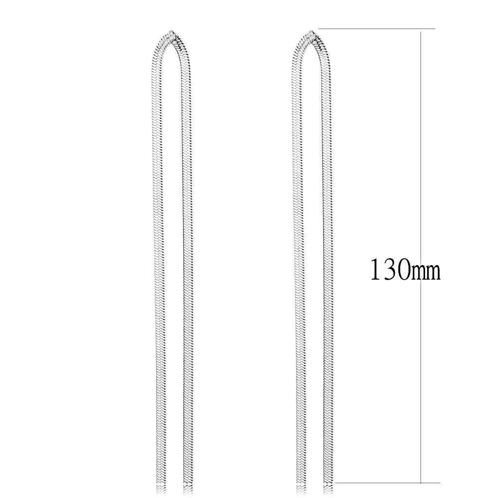 TK3530 - High polished (no plating) Stainless Steel Earrings with No