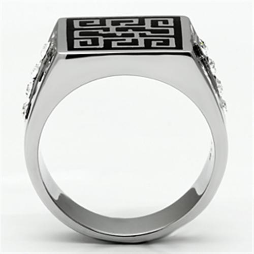 Men Stainless Steel Synthetic Crystal Rings TK703