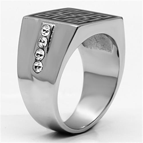 Men Stainless Steel Synthetic Crystal Rings TK703