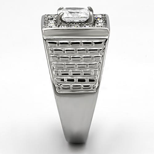 Men Stainless Steel Cubic Zirconia Rings TK955