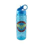 Silver Buffalo 230884 600 ml Wonder Woman Water Bottle, Blue