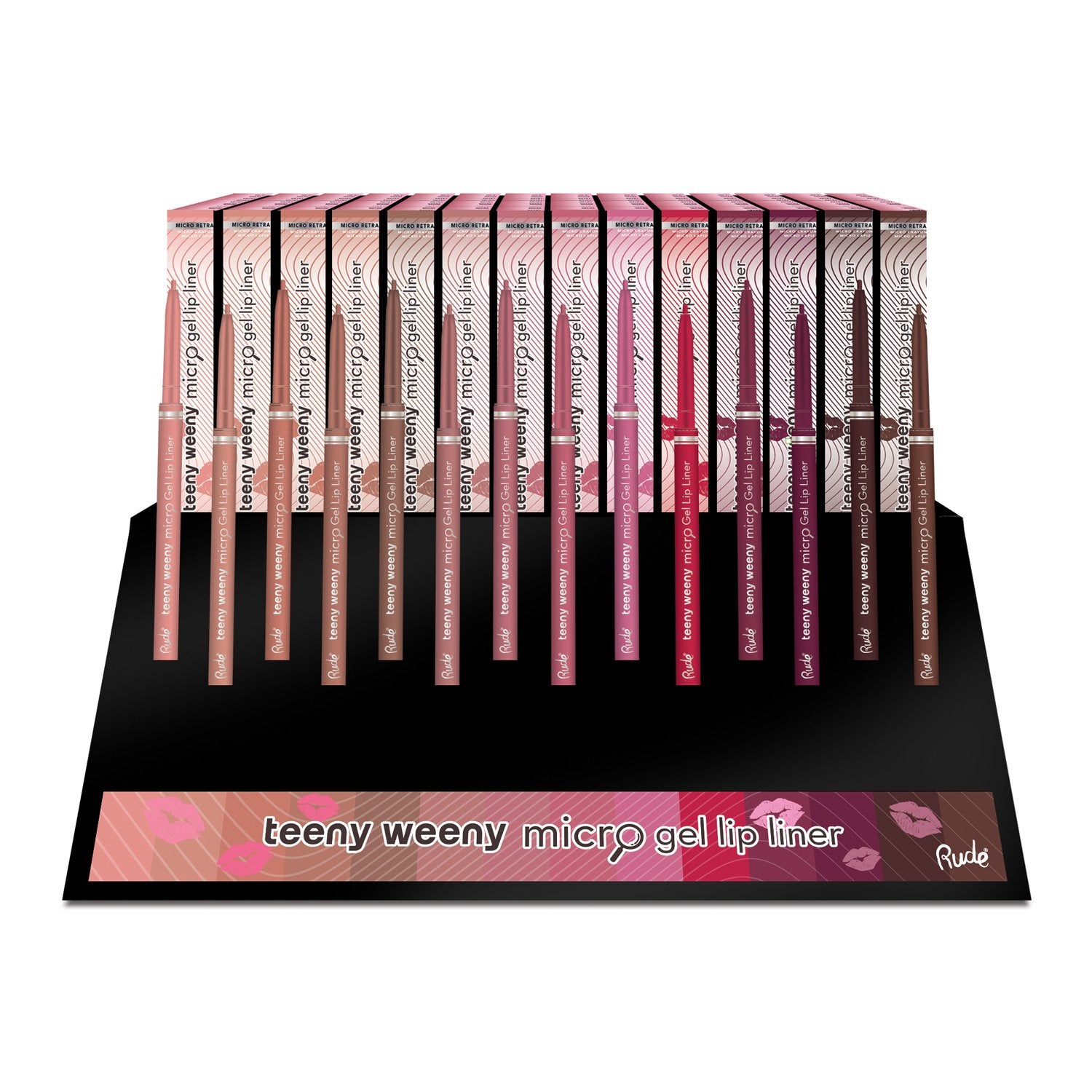 Teeny Weeny Micro Gel Lip Liner Display Set, 168pcs | Gold Thanatos