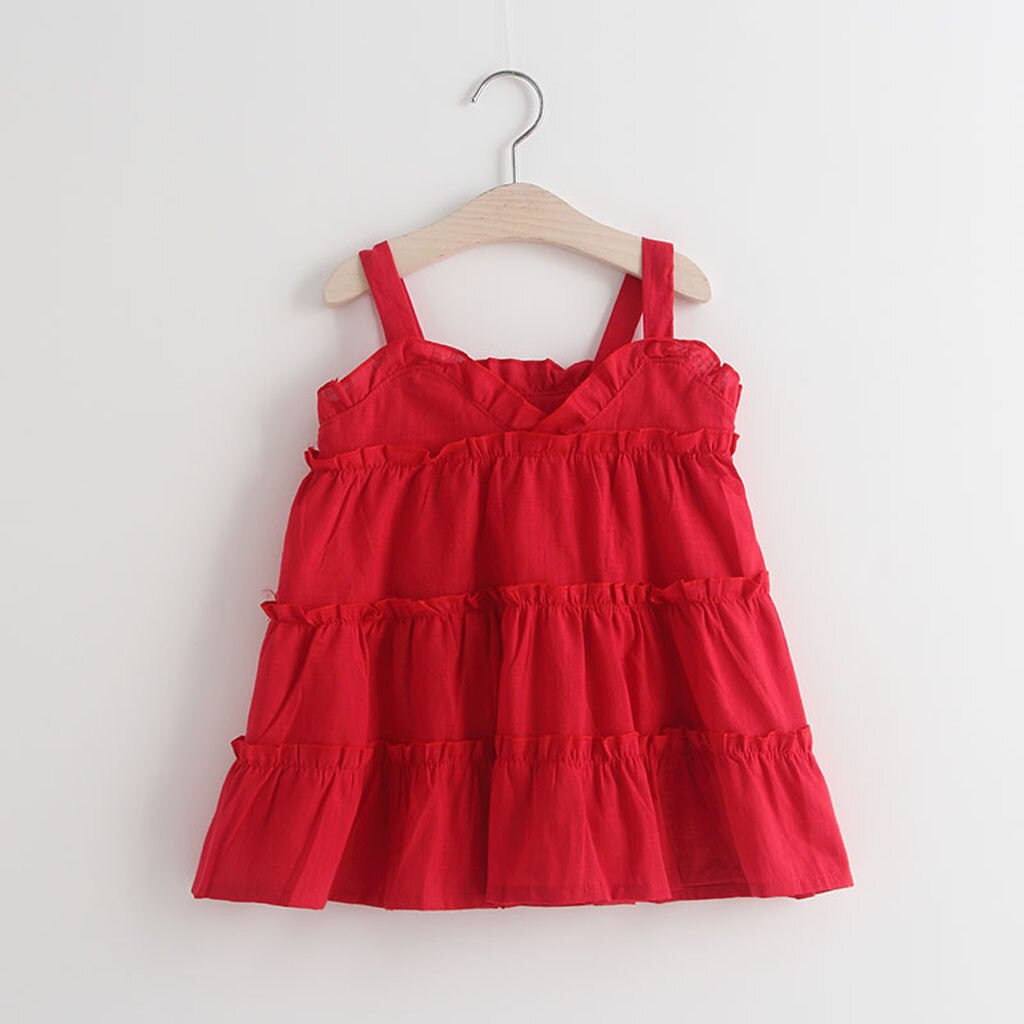 Toddler Baby Kids Girls Elegant princess Dress Red