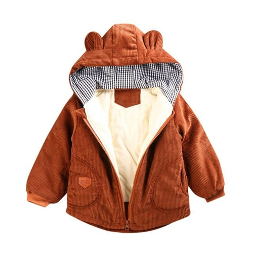 Toddler Girls Boys Winter Coat 3D Cartoon Hooded