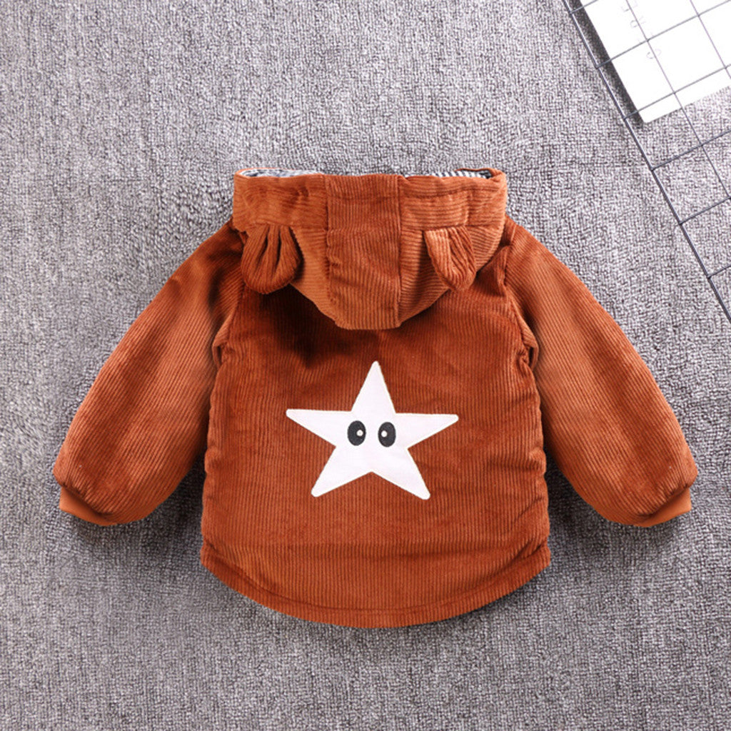 Toddler Girls Boys Winter Coat 3D Cartoon Hooded