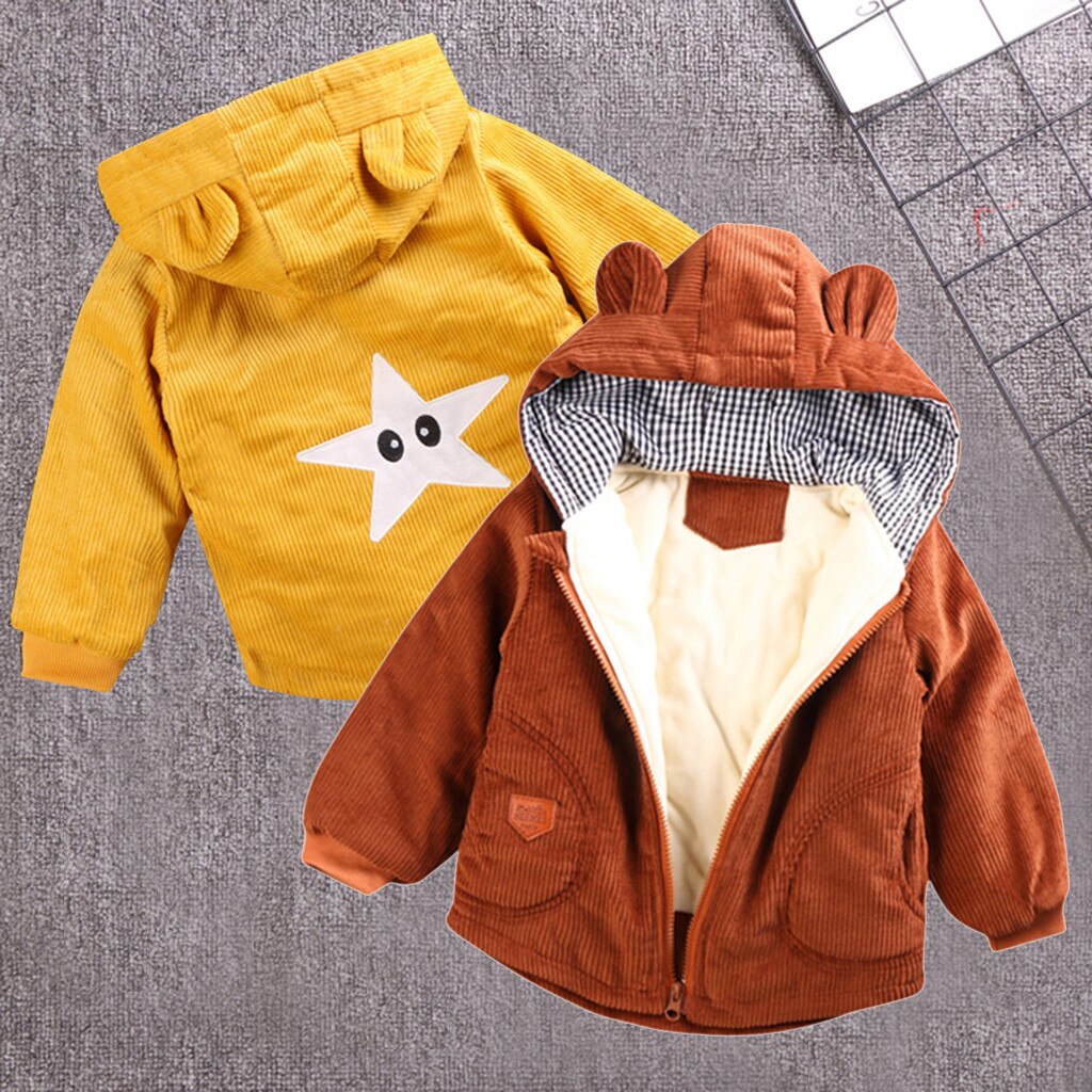 Toddler Girls Boys Winter Coat 3D Cartoon Hooded