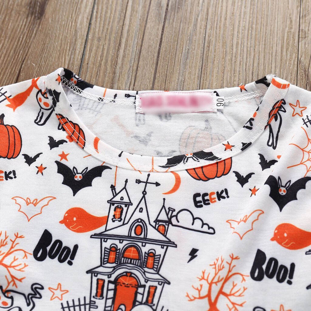 Toddler Kids Baby Girls Cartoon Halloween Pumpkin