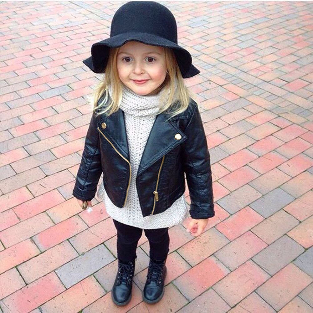 Toddler Kids Children Autumn Winter Jacket PU