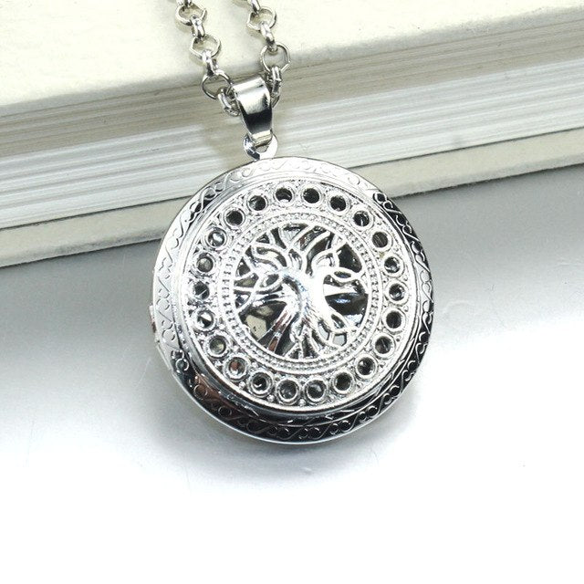 Tree of Life Aroma Diffuser Open Antique Lockets