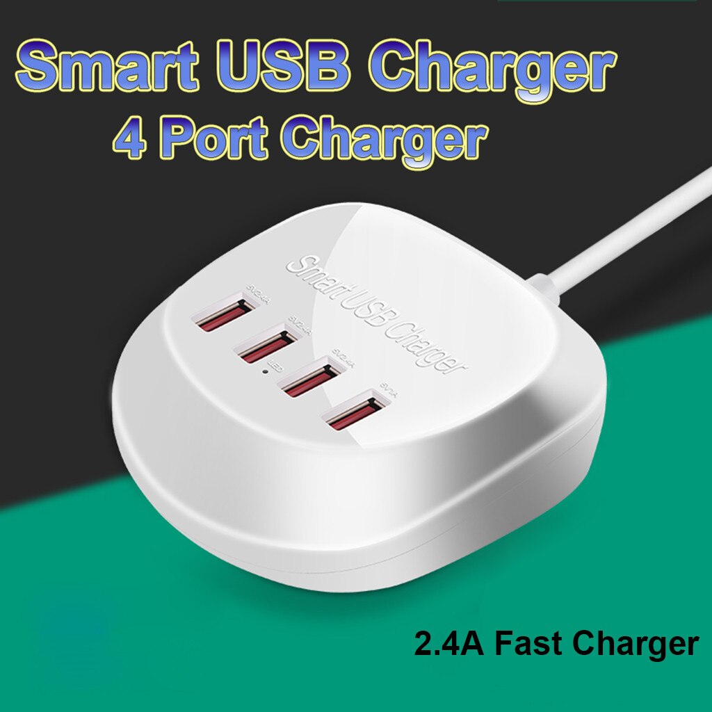 USB Phone Charger Pad 4 Port 2.5A USB Fast Charger