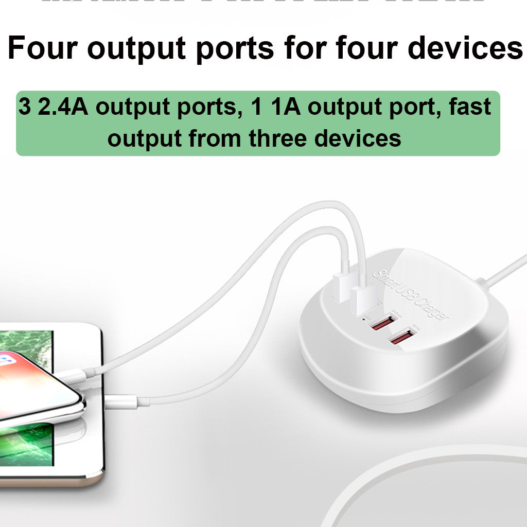 USB Phone Charger Pad 4 Port 2.5A USB Fast Charger