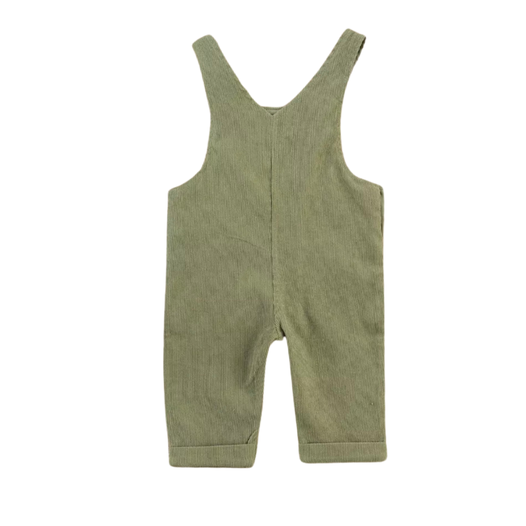 Corduroy Overalls - Olive