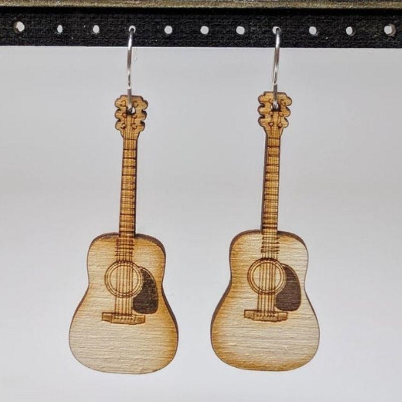 Musical Instruments | Natural Wood Earrings