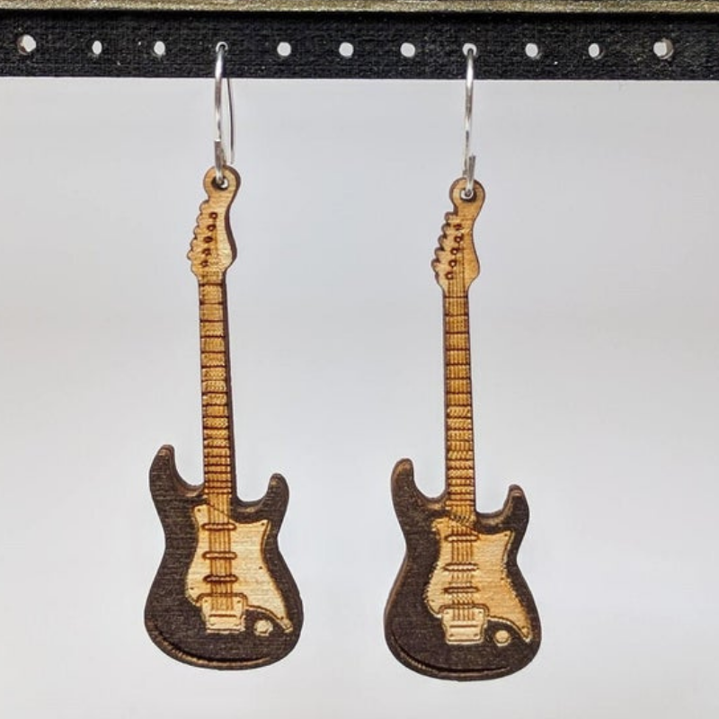 Musical Instruments | Natural Wood Earrings