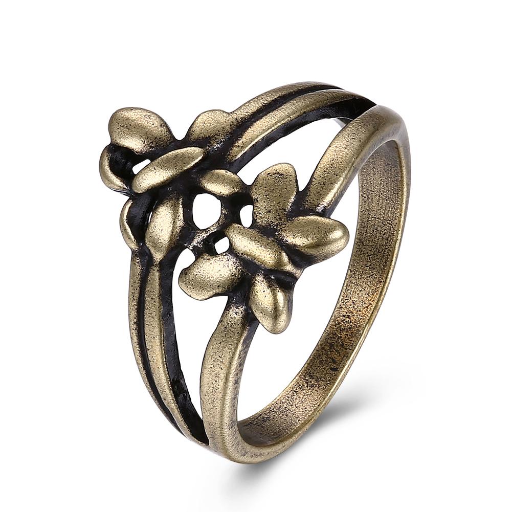 Antique Bronze  Multi Daisy Band Ring | Silver Milo