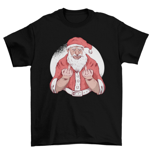 Santa middle finger t-shirt