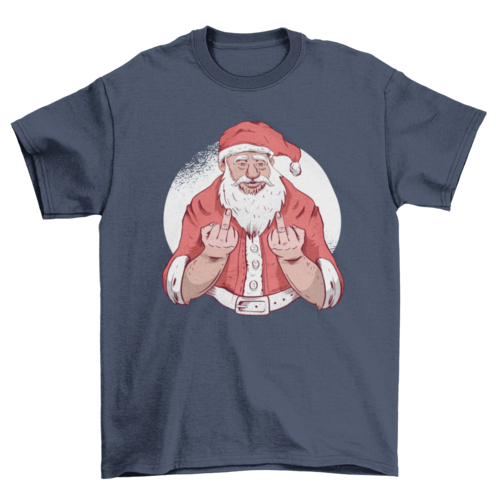 Santa middle finger t-shirt