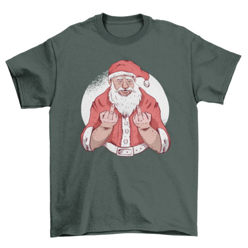 Santa middle finger t-shirt