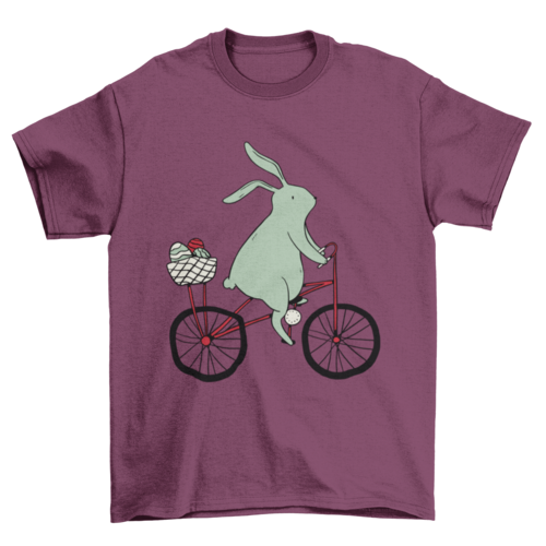 Easter bunny riding bike t-shirt design