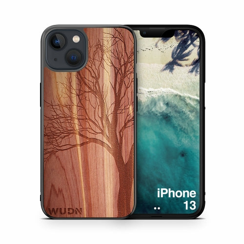 Slim Wooden iPhone Case (Winter Tree in Aromatic Cedar)