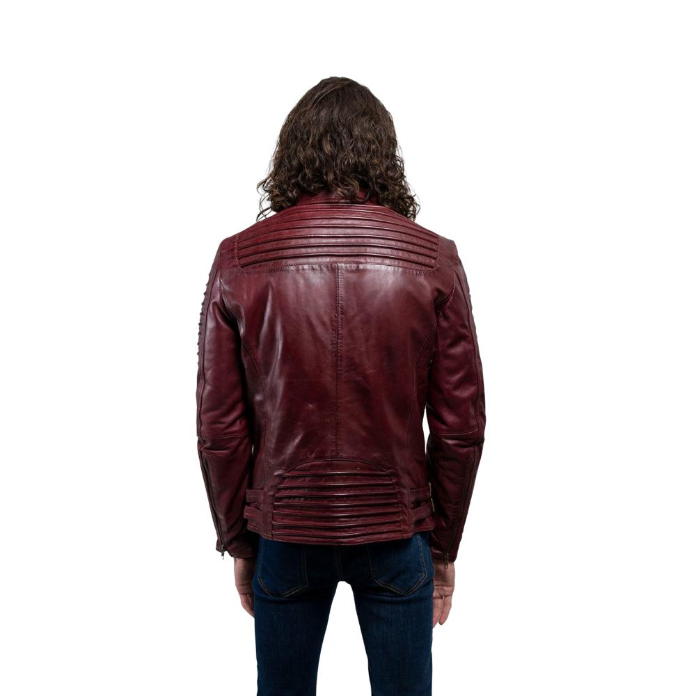 Brooklyn - Men's Fashion Lambskin Leather Jacket (Oxblood)