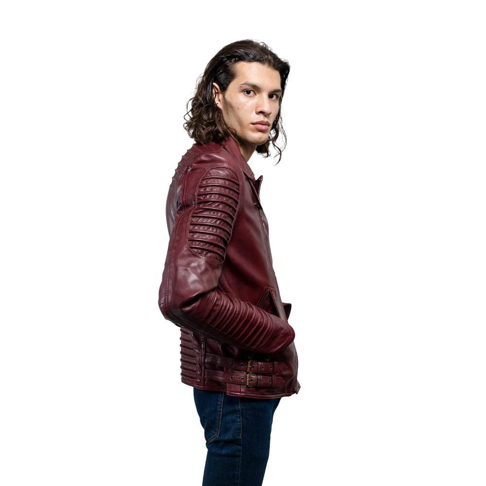 Brooklyn - Men's Fashion Lambskin Leather Jacket (Oxblood)