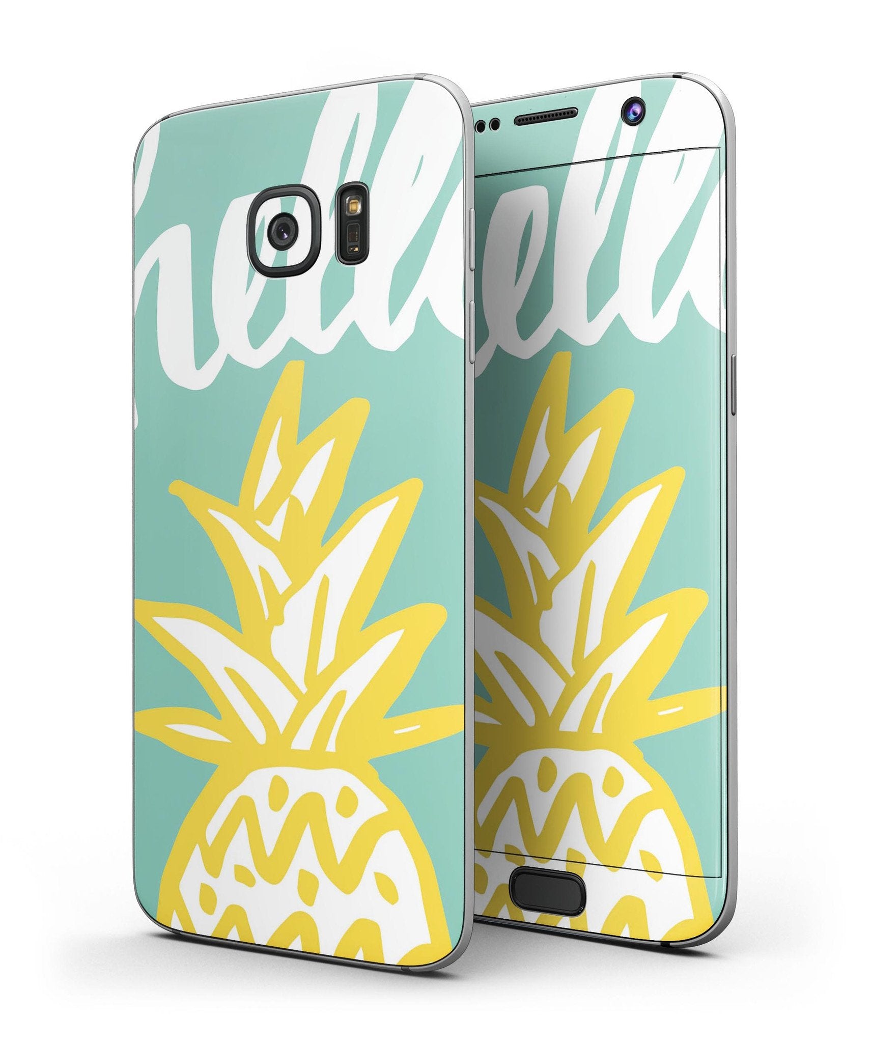 Well Hello Pineapple - Full Body Skin-Kit for the Samsung Galaxy S7 or | Blue Leto